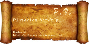 Pintarics Virág névjegykártya